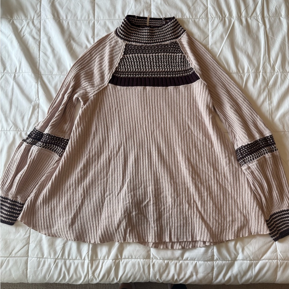 Free People Chunky Knit Sweater - light purple